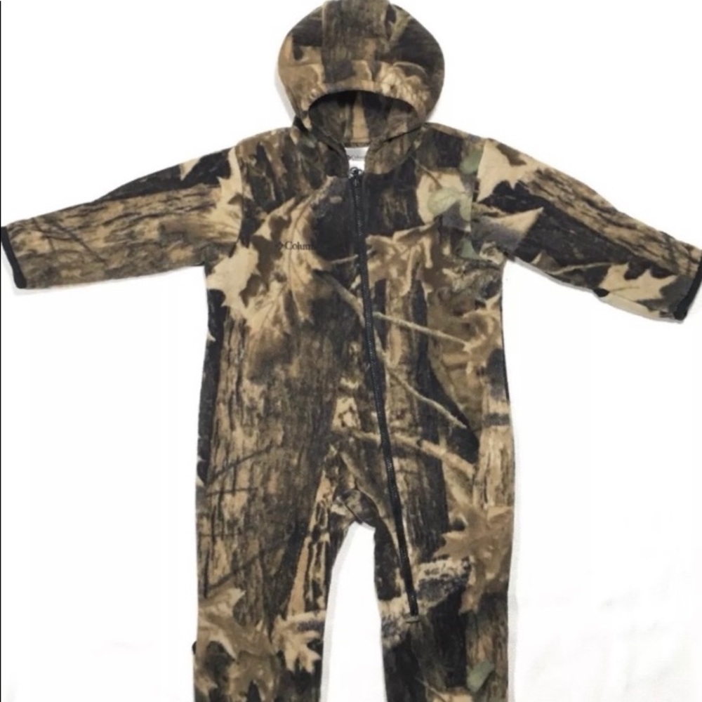 Toddler camo fleece bunting suite